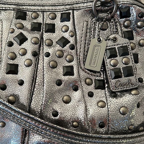 Coach Metallic Studded Shoulder Bag - Picture 2 of 11